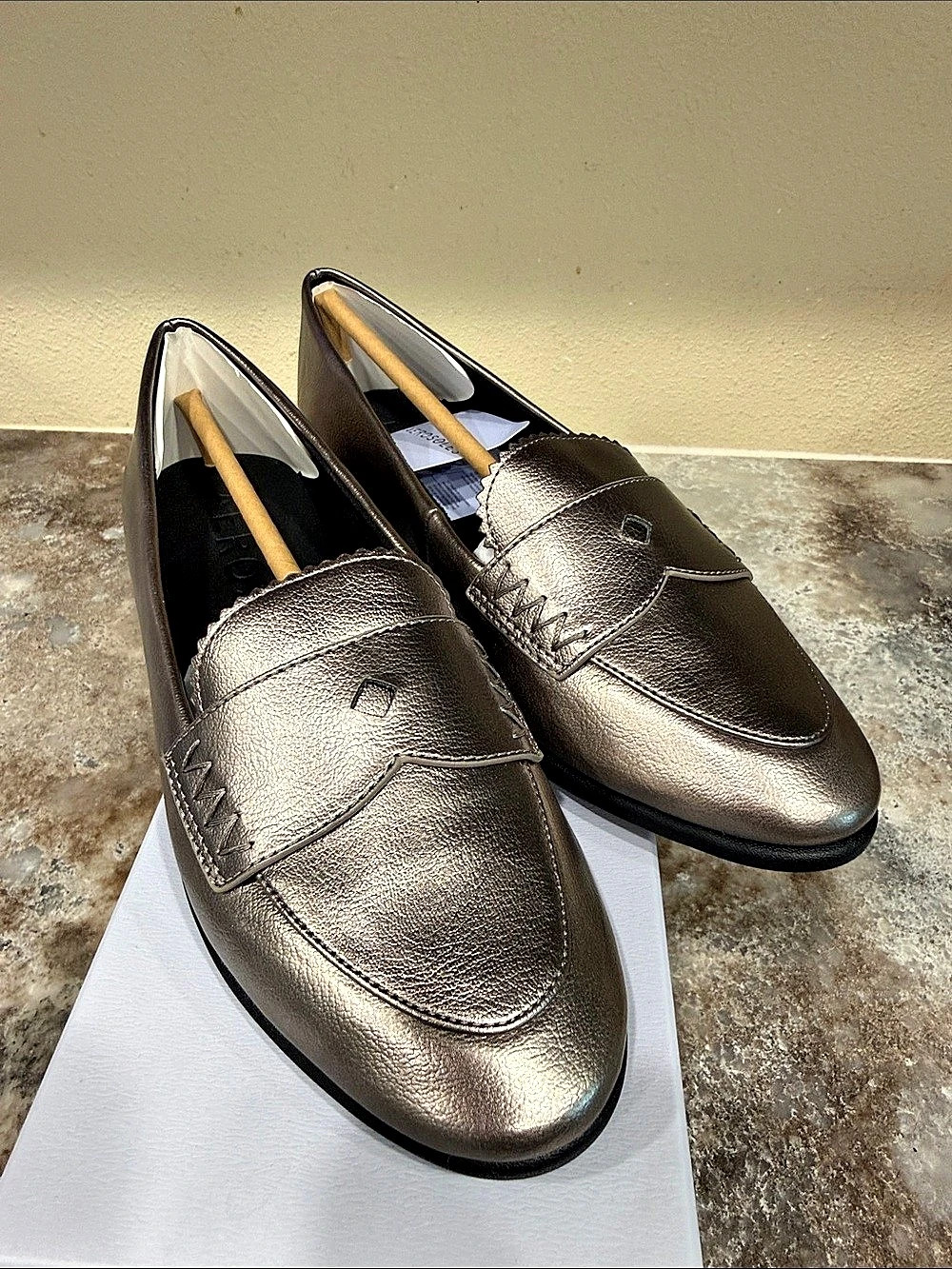 Aerosoles Metallic Loafers Gray